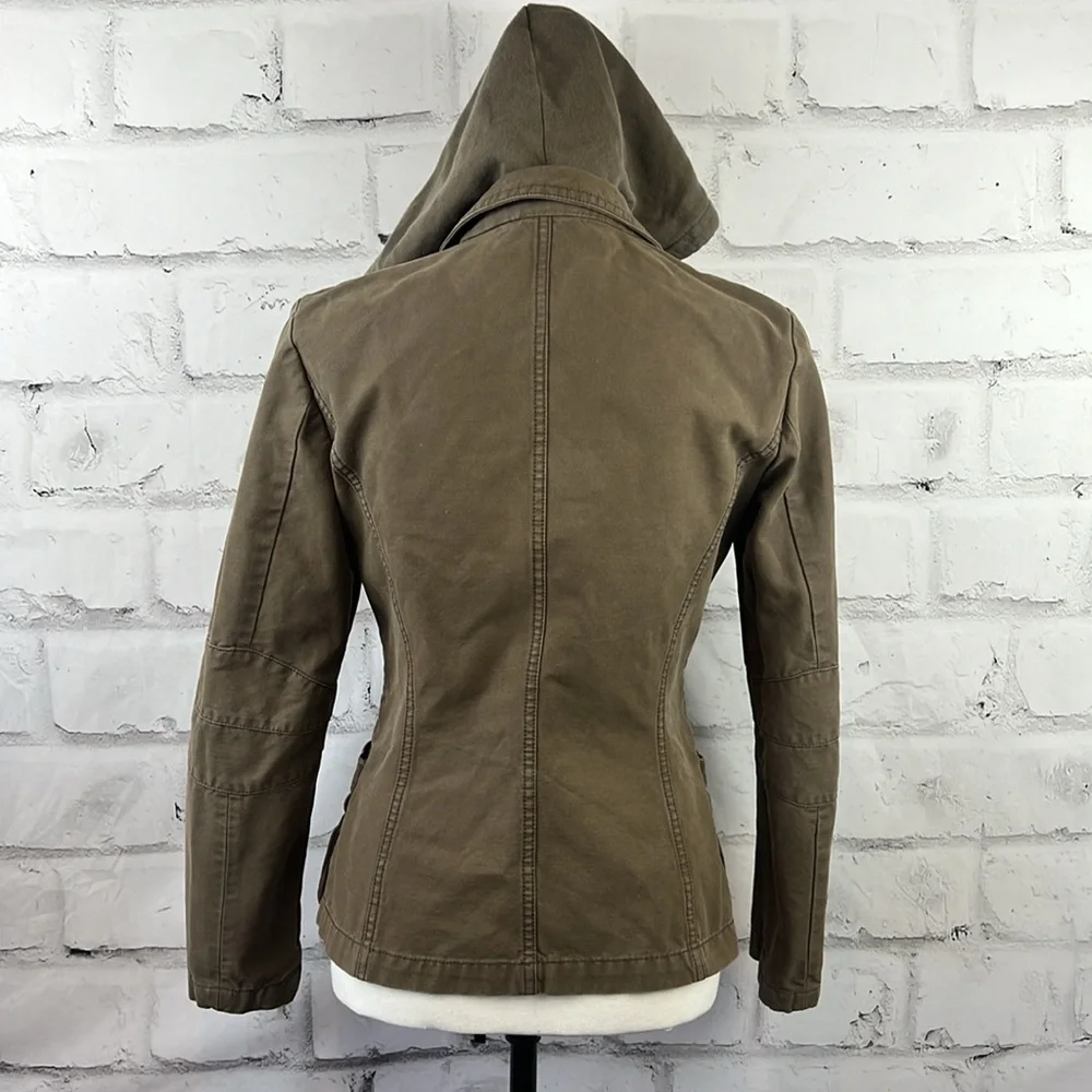 Max & Co 100% Cotton Hooded Jacket Brown - Picture 6 of 14